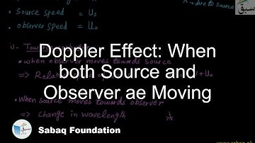 Doppler Effect: When both Source and Observer ae Moving, Physics Lecture | Sabaq.pk