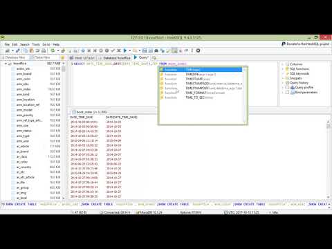 คำสั่งจัดการฐานข้อมูล Query MySQL แยกฟิววันที่และเวลาออกจากกันด้วย Function DATE() และ TIME() #14