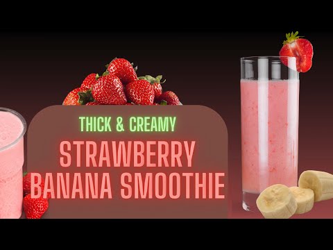 Homemade Strawberry Banana Smoothie #easy #food #recipe