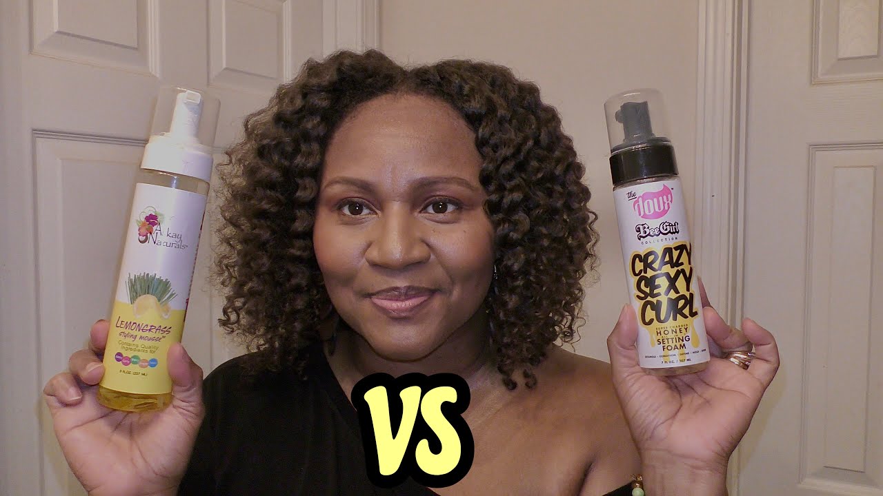 The DOUX Crazy Sexy Curl vs. Alikay Naturals Lemongrass Styling Mousse 