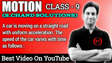 A car is moving on a straight road with uniform acceleration. The speed of the car varies with time