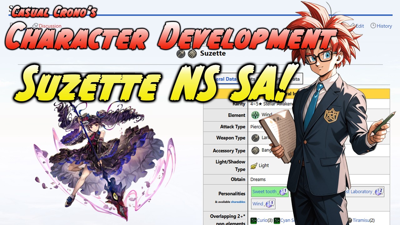 Развитие персонажа в игре Casual Crono «Another Eden»: Сюзетт НС Ю.С.