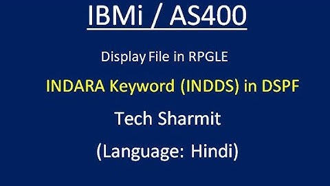 IBMi (AS400) - Renaming Indicators using INDARA.  #RPGLE #AS400