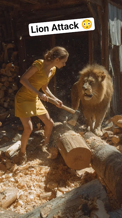 Unbelievable Moment a Lion Gets Scared of a Woman 🫵😳