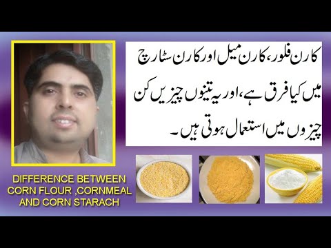 DIFFERENCE BETWEEN CORN MEAL,CORN FLOUR AND CORN STARCH ,CORN FLOUR AOR CORN STARCH MAI KIA FARQ