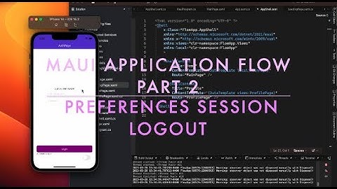 Maui Application Flow part 2 PREFERENCES SESSION LOGOUT