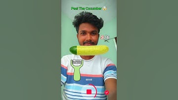 How to PROPERLY peel a cucumber #foodhacks😱💯 #shorts #viral #tutorial #trollface #meme #edit #filter