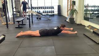 Dumbbell Supermans demonstration