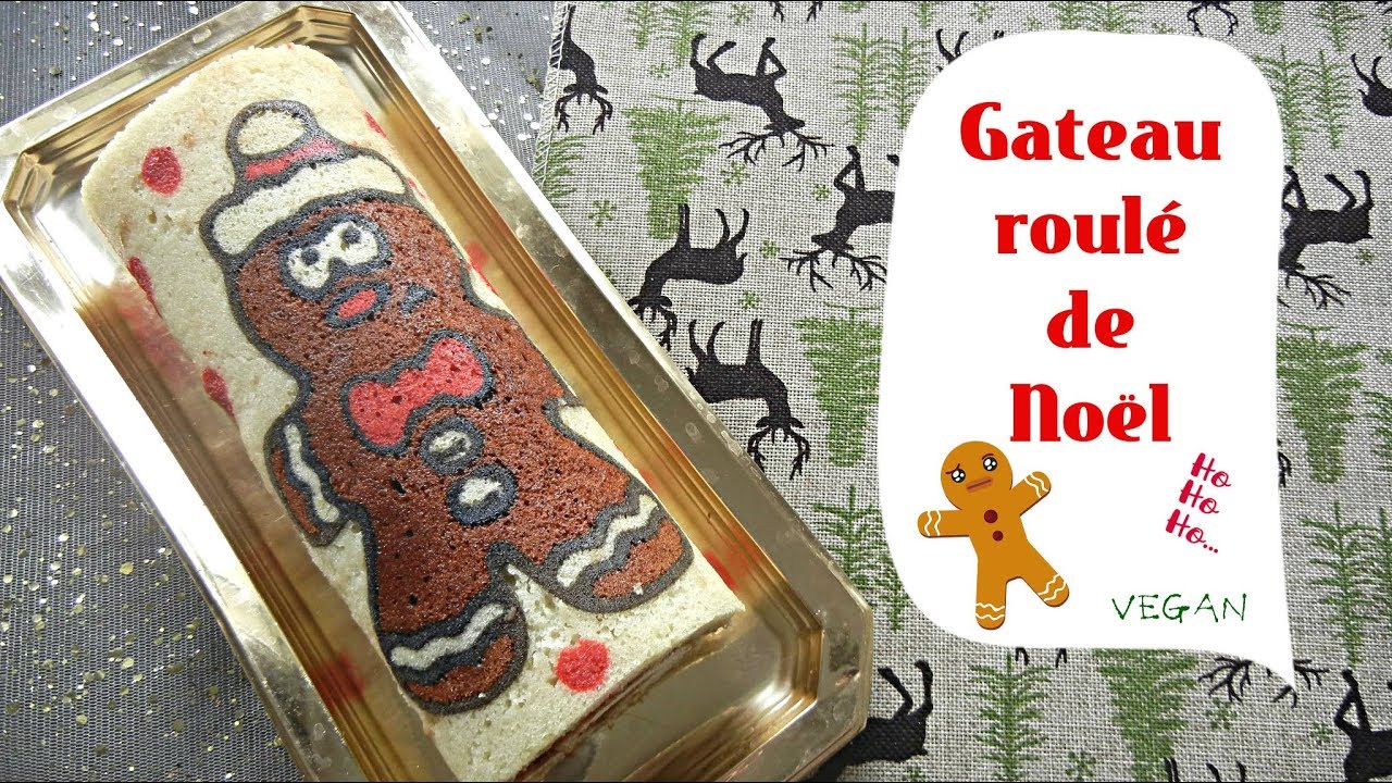 Gateau Roule De Noel Imprime Vegan Youtube Gateau Roule De Noel Imprime Vegan Youtube
