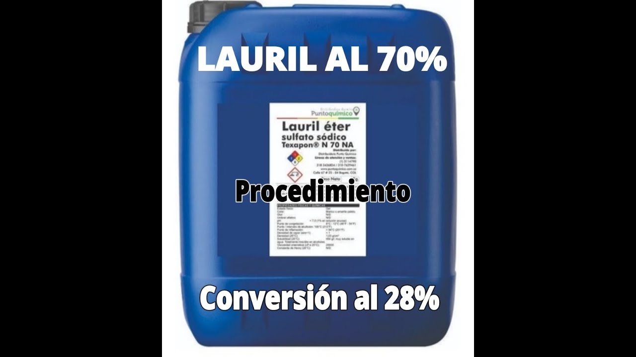 LAURIL( LESS ) AL 70% COMO ACERLO AL 28%