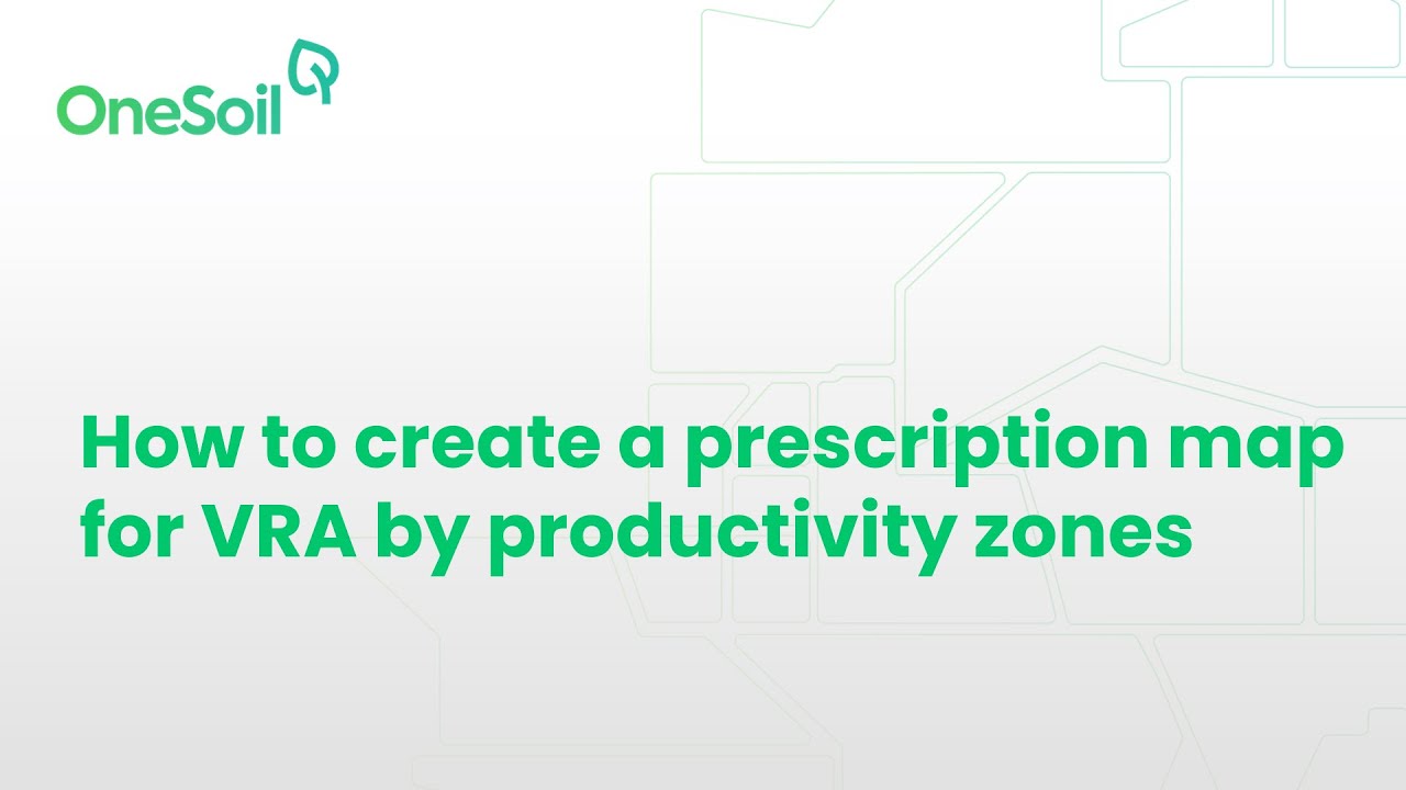 How to create a prescription map for VRA by productivity zones