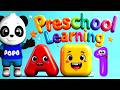 Preschool Learning activities for 3 year olds at home | Learn ABC Phonics Shapes Numbers Colors 🌈