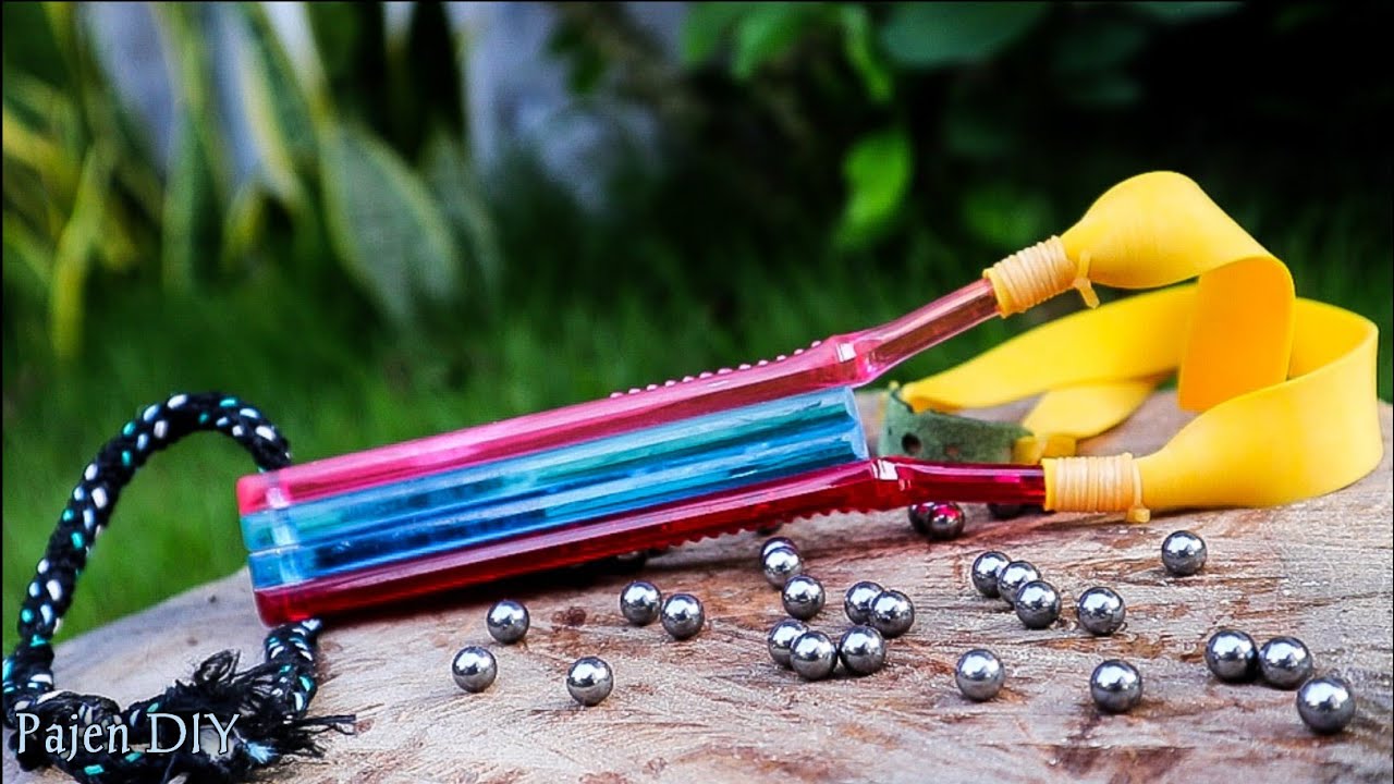 DIY Slingshot At Home - How To Make a beautiful slingshot from a toothbrush