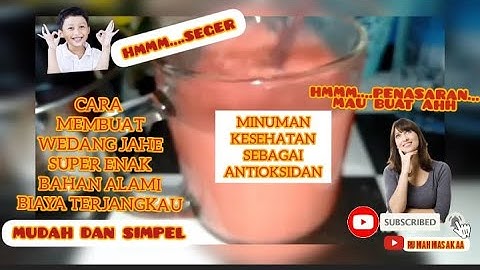 SUSU JAHE MERAH | RESEP SUSU JAHE MERAH | CARA MEMBUAT WEDANG JAHE | SEHAT ALAMI | RUMAH MASAK AA