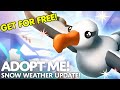 😱ITS HERE! 👀HOW TO GET THE NEW ALBATROSS PET FOR FREE!☃️SNOW WEATHER UPDATE!❄️ ADOPT ME ROBLOX