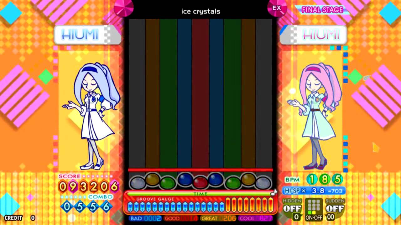 pop'n music] ice crystals EX 正規→mirror - YouTube