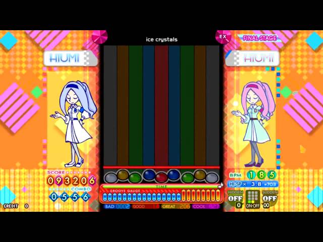 pop'n music] ice crystals EX 正規→mirror - YouTube