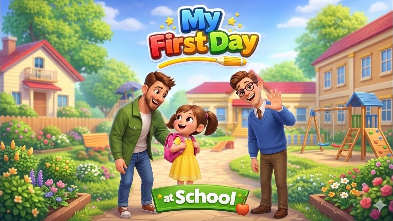 My First Day at School – Easy English Listening Story for Beginners (A1 Level)