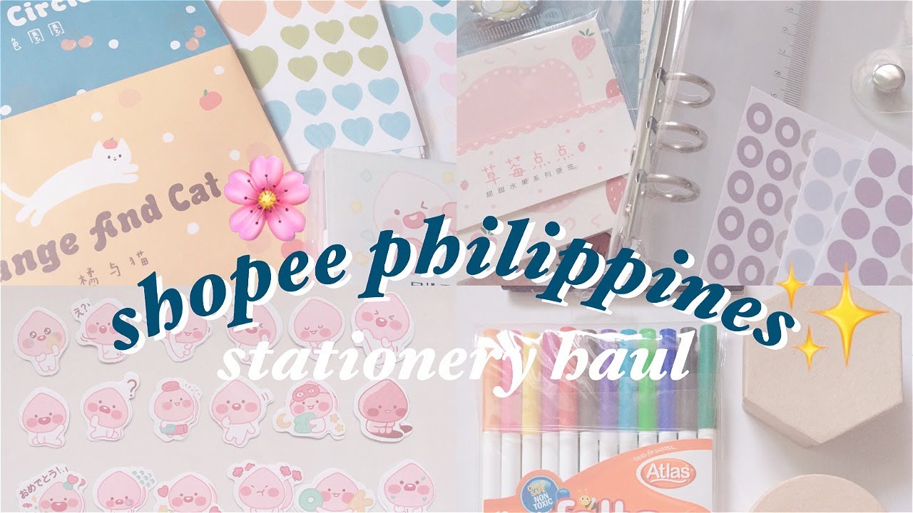 shopee philippines stationery haul 2 YouTube