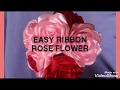 Easy ribbon rose flower making