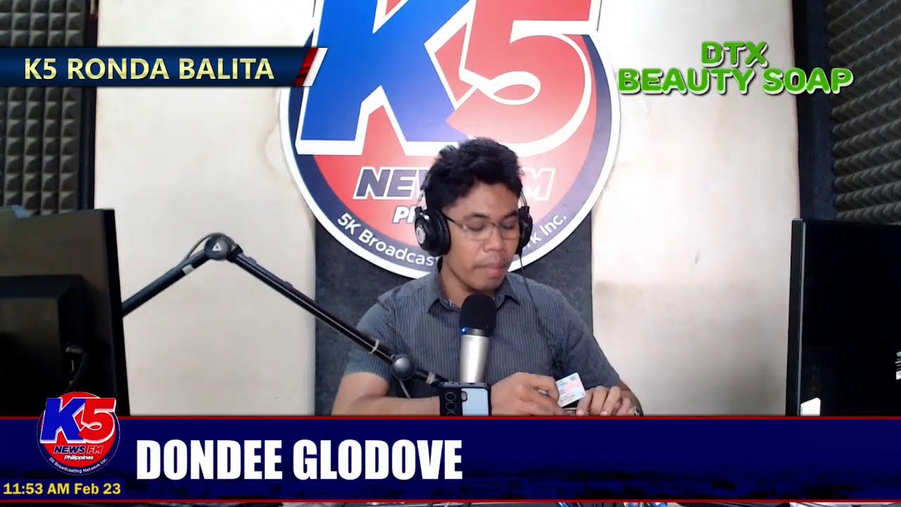 K5 News FM Bayawan Digital News Live Stream | K5 Ronda Balita hosted by K5 Dondee Glodove