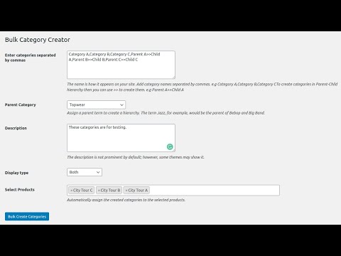 Bulk WooCommerce Category Creator Plugin | Kartechify