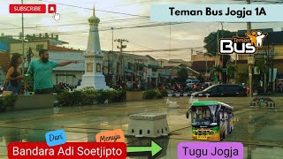 Riding the TransJogja 1A Bus from Adisutjipto Airport/Maguwo Station to Tugu Jogja