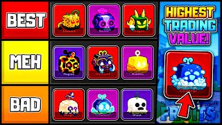 Trading Value Of All Fruits In Blox Fruits! | Tier List Trading Value Of All Fruits In Blox Fruits! | Tier List