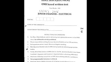 ugvcl(DISCOM)2016 JE-ELECTRICAL QUESTION PAPER