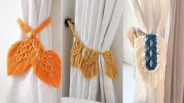 Most attractive and stylish Macrame Curtain tiebacks designs #macrame
