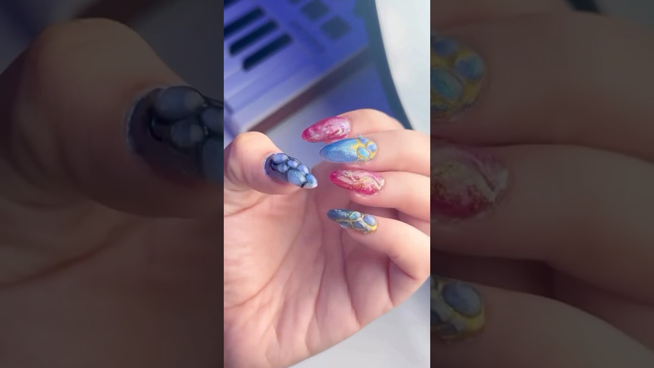 Uñas de arcane #arcane #hexcore #jinx #nails - YouTube