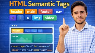 Day 4 HTML Tutorial - for Beginners in Urdu | Header, Main, Footer, Nav, ul, Li, a, img, video tags