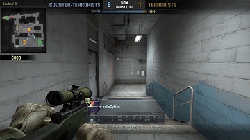 1v5 Ace against eco with awp on Train