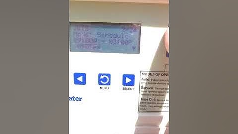 how to create and modify a schedule on the pentair easy touch pool control system