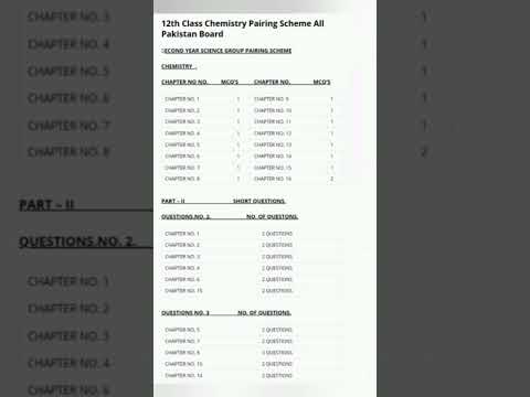 12class chemistry pairing