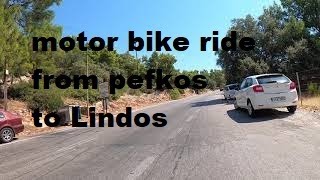 pefkos to lindos on to rhodes town  past Acropolis on motor bike ,   !  part 1