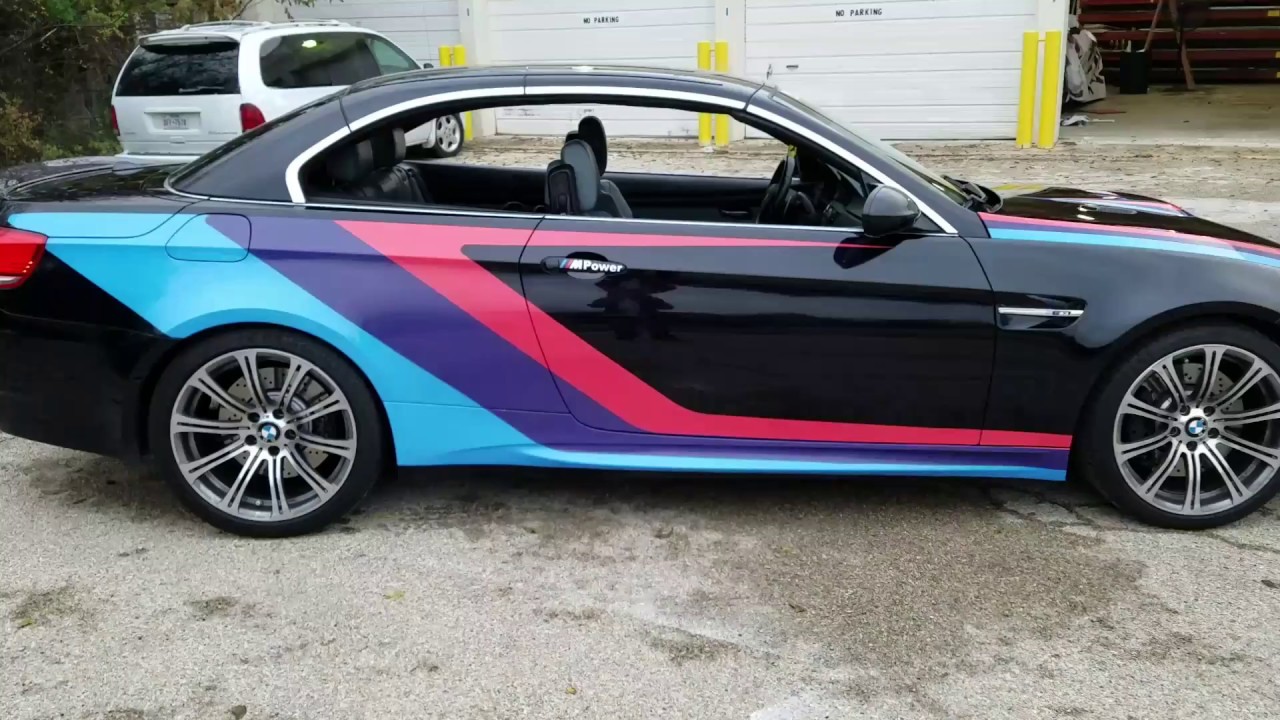 BMW ///M3 partial wrap - YouTube