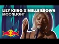 Lily kiing and melle brown  moonlight