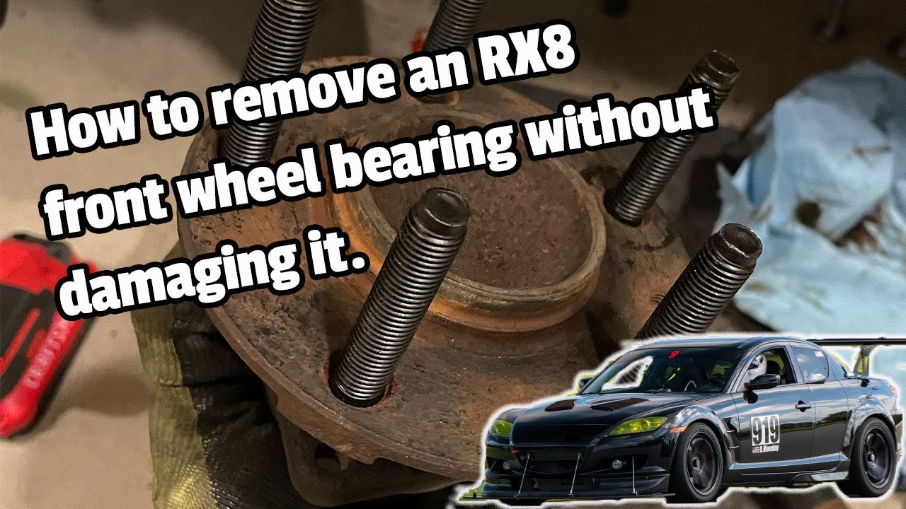 How to remove an RX8 front wheel bearing without damaging the bearing. YouTube