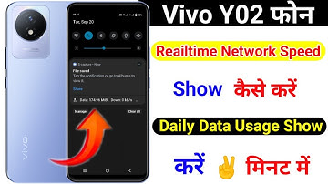 Vivo Y02 Data Show Kaise Kare ।। How To Show Daily Data Usage On Vivo Y02