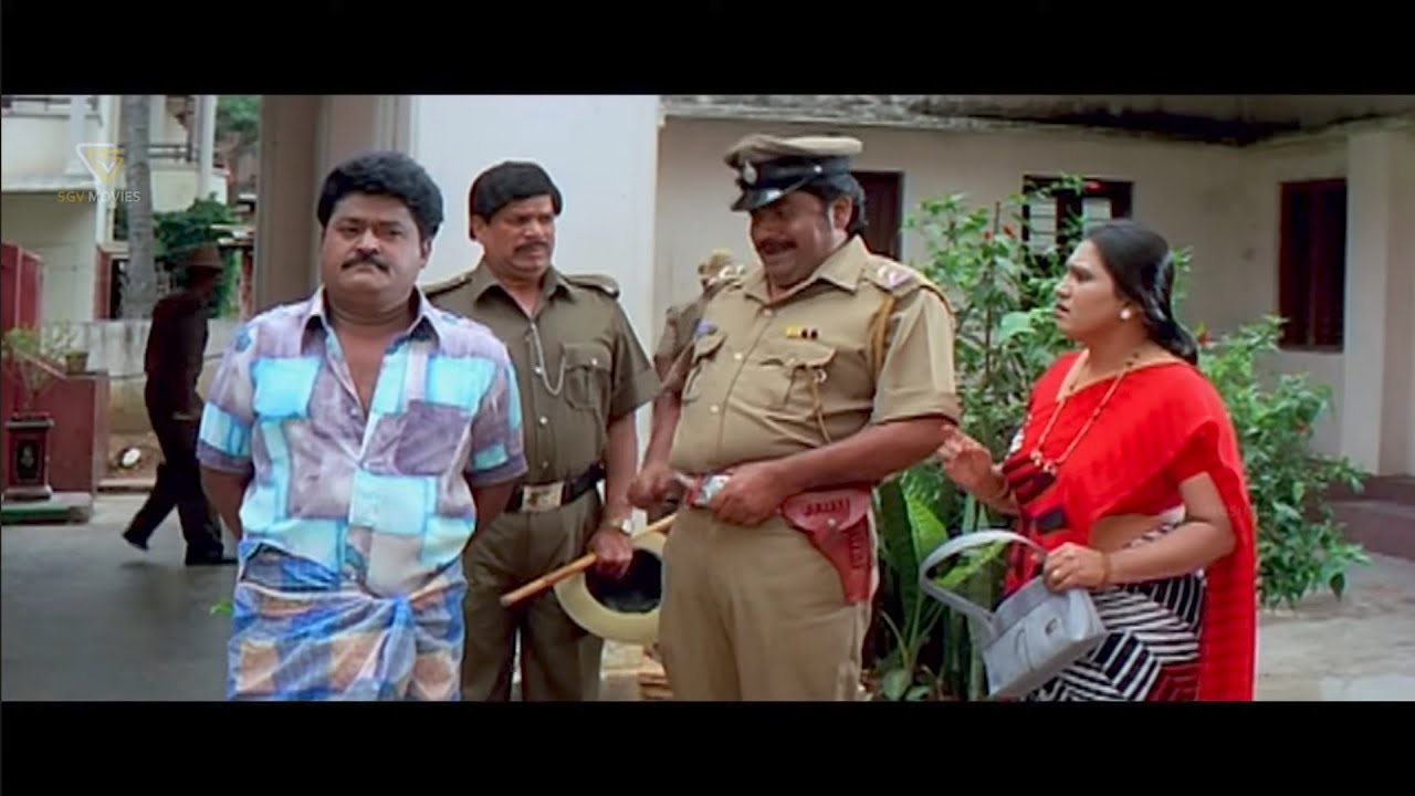 ಆ ನಾಯಿಗೆ ಸೊಂಟದಲ್ಲಿ ಬೆಲ್ಟ್ ಇದೆಯಂತೆ | Jaggesh Teasing Police Comedy | CID Eesha Kannada Movie Part 01