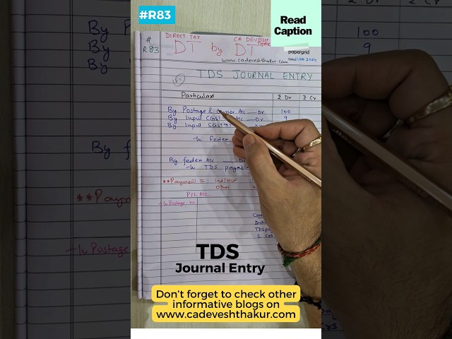 📌How to pass TDS Journal Entry in Books of Accounts/TDS entry in Tally #shorts #short #viral #TDS