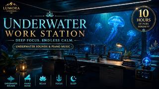 Beneath the Serenity 🌊 | Underwater Sounds &amp; Soft Piano for Deep Sleep and Relaxation