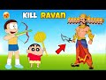 Shinchan and nobita celebrate dussehra and kill ravan   shinchan and nobita game  funny game