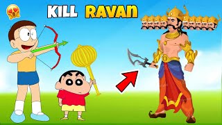 Shinchan And Nobita Celebrate Dussehra And Kill Ravan 😱😱 | Shinchan And Nobita Game | Funny Game screenshot 4