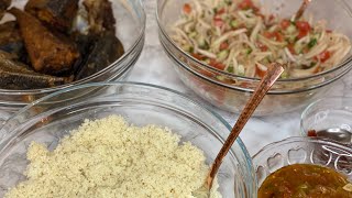 ATTIEKE (cassava couscous)WITH FRIED FISH| IVORIAN FOOD🇨🇮 | Shalou cuisine
