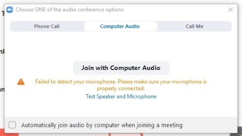 Zoom No Mic Detected Fix
