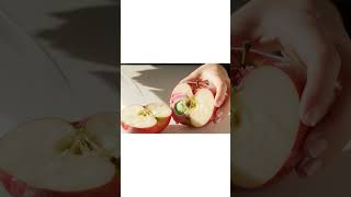 Icecream Filled Red Apple Slicing Asmr