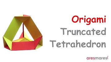 Origami Truncated Tetrahedron Skeleton (easy - modular)