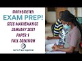 CSEC Mathematics January 2021 Paper 1/ Full Solutions